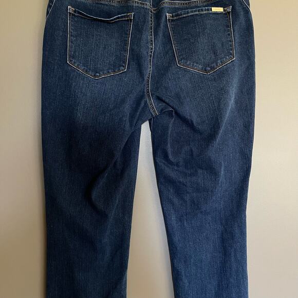 CHICO'S So Slimming Jeggings Size 8 Jean Leggings Dark Blue Wash Stretch Classic - Picture 14 of 16